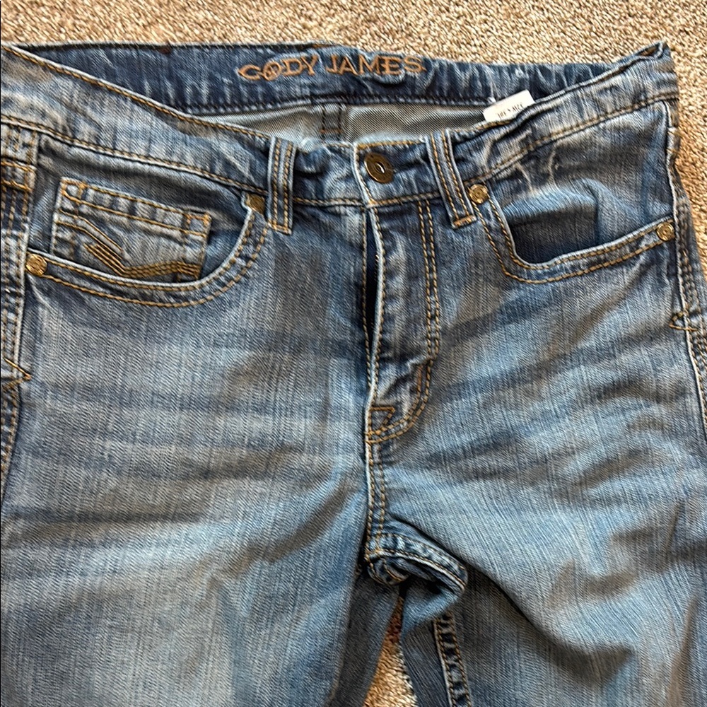 Cody James Relaxed Blue Jeans with Vintage Wash 32x38